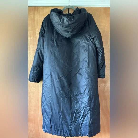 Eileen fisher Black Hooded Long Puffer Coat - Women - Picture 2 of 6
